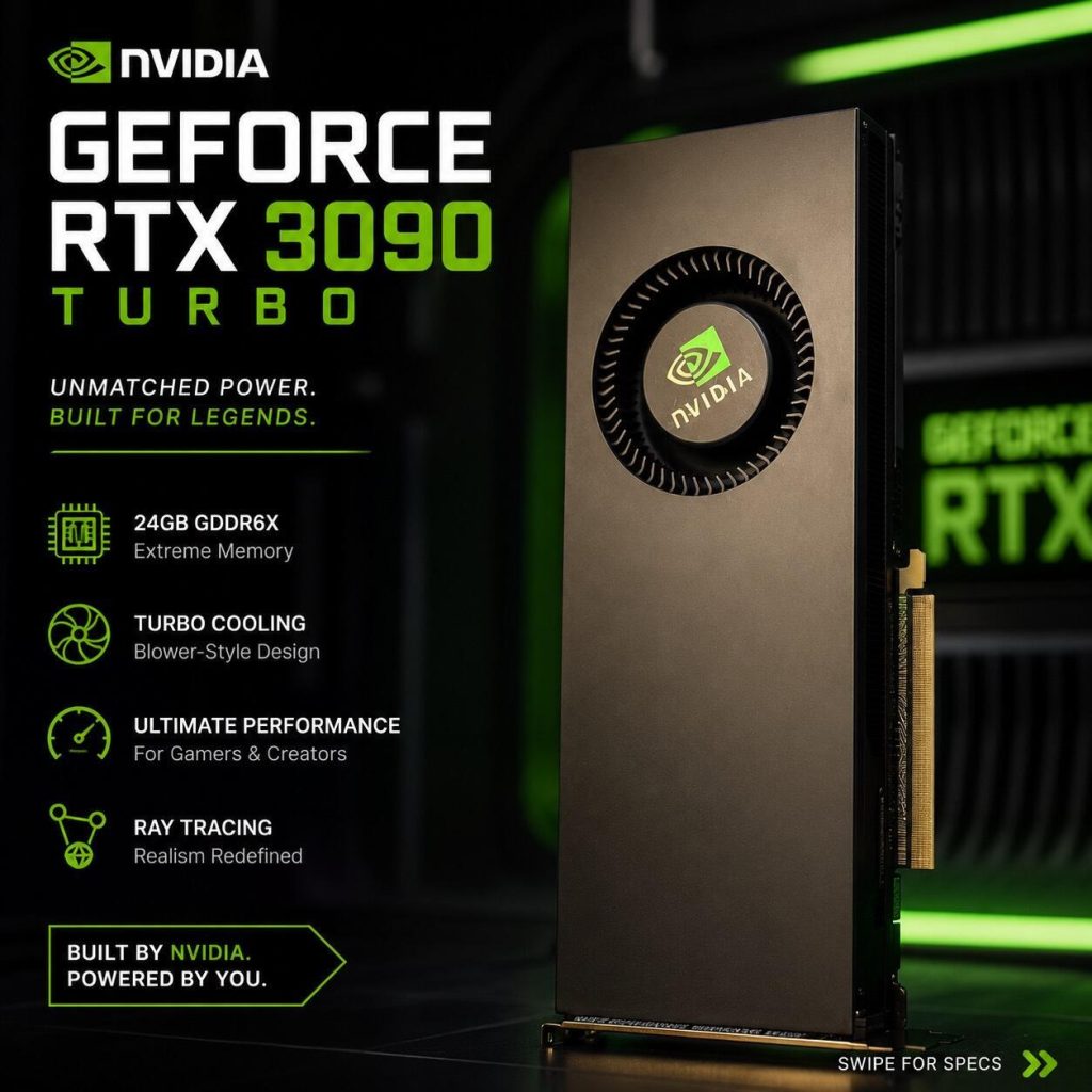 کارت گرافیک NVIDIA 3090 Turbo 24GB